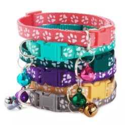 Cat Paw Print Pet Rattle Collar